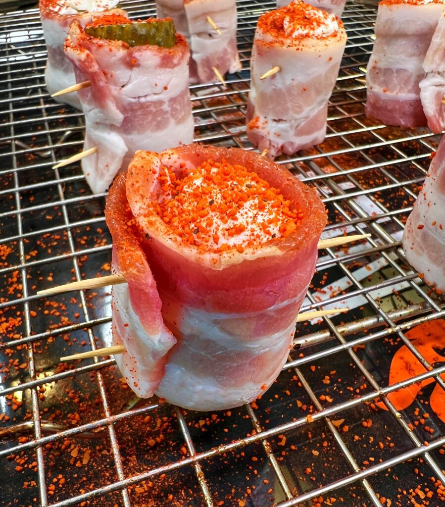 Stuffed Bacon Wrapped Pickle Appetizer