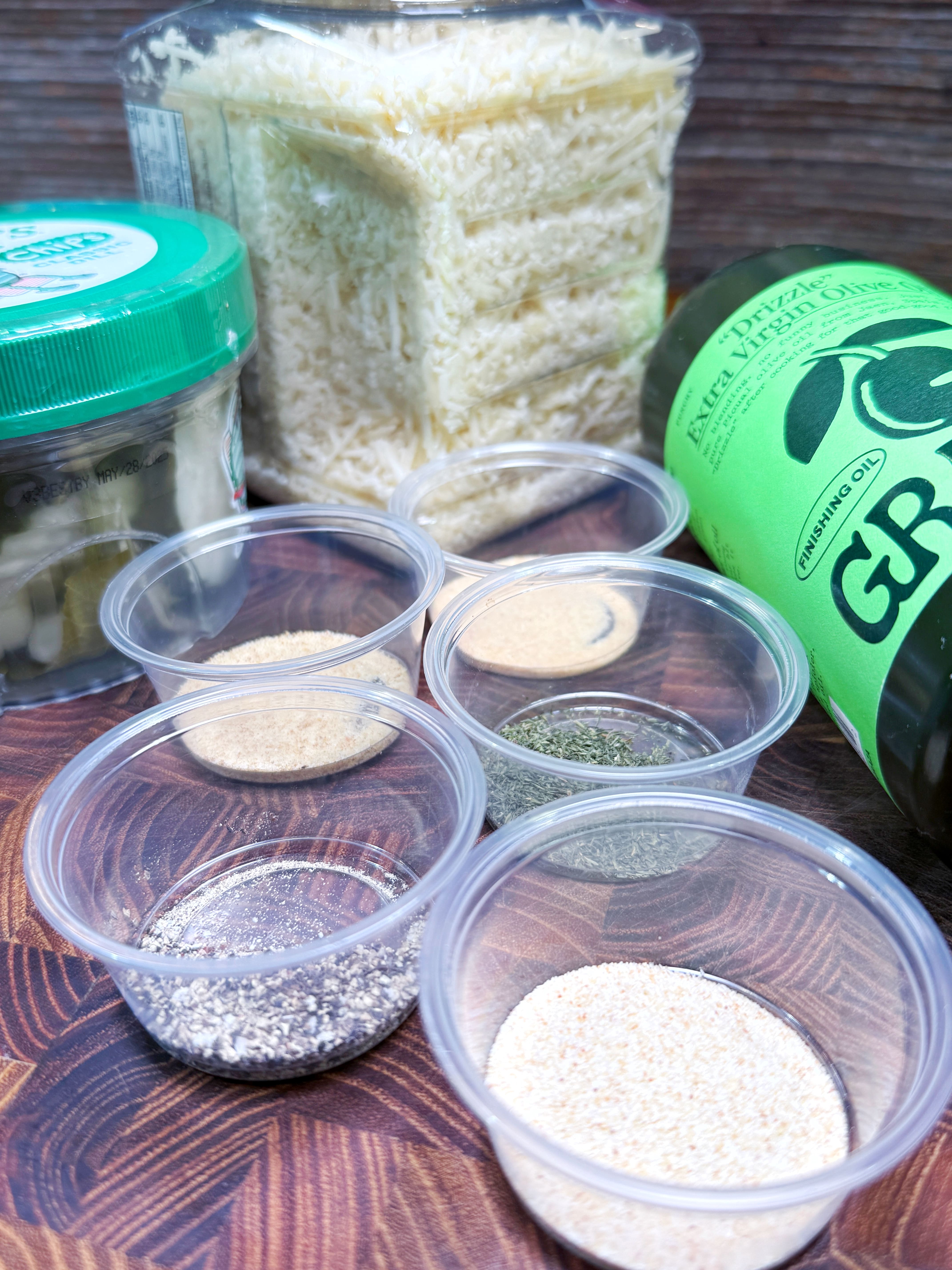 ingredients for parmesan pickle chips