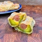Cheesy Stuffed Pickle Dogs in a Blanket - Easy Recipe