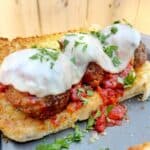 Mozzarella Stuffed Meatball Hoagies - Easy Recipe