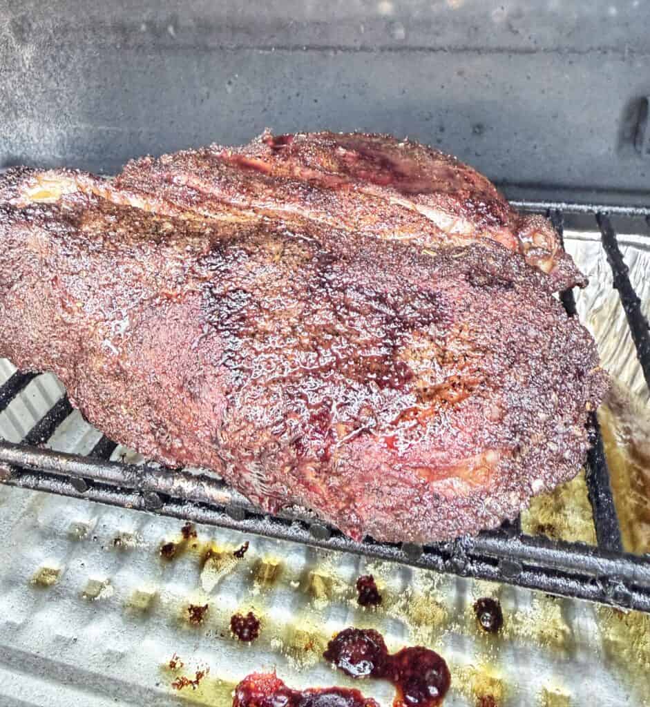 Brisket-style smoked chuck roast.