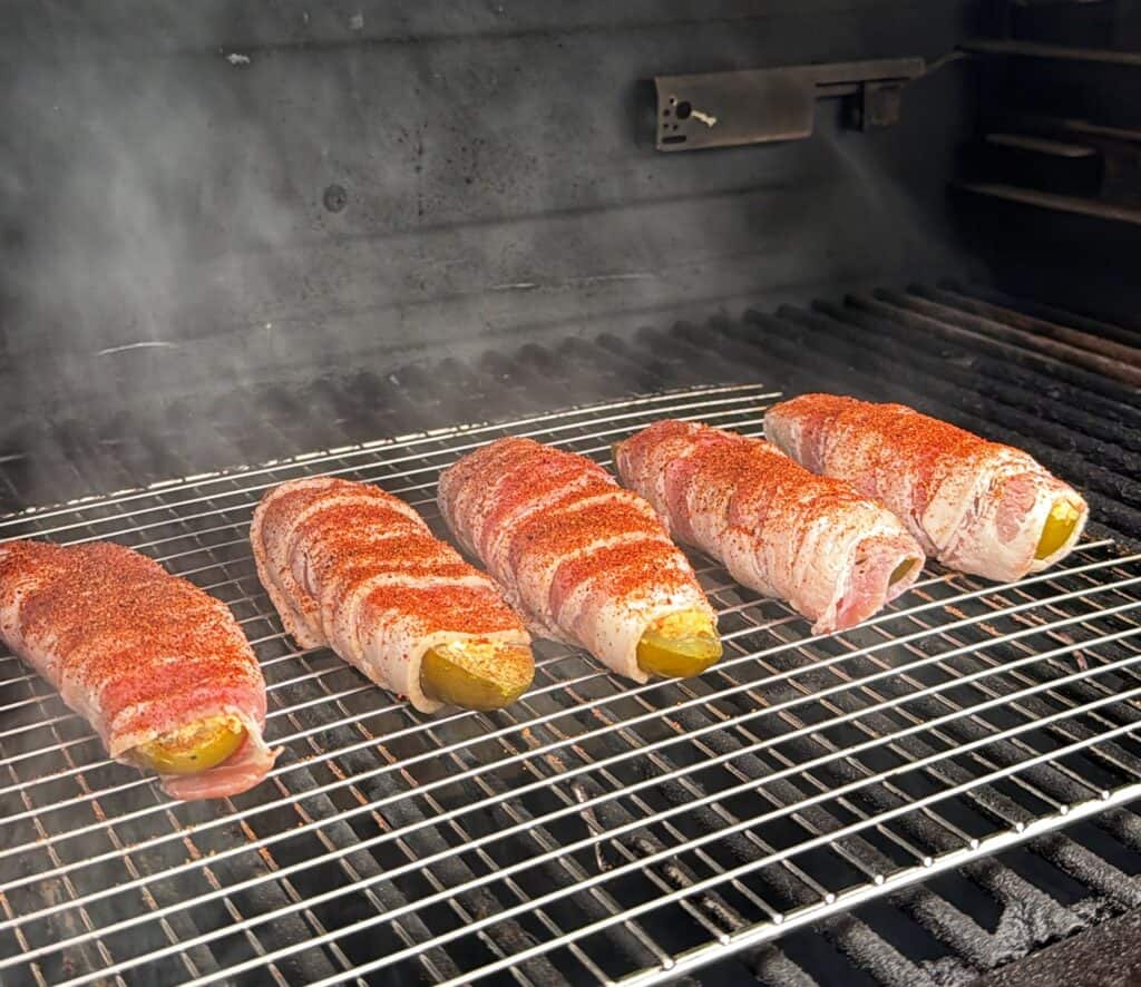 Buffalo Chicken Pickle Poppers during preparation.