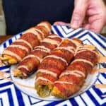 Buffalo Chicken Pickle Poppers