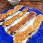 Candied Bacon Stuffed Pancakes